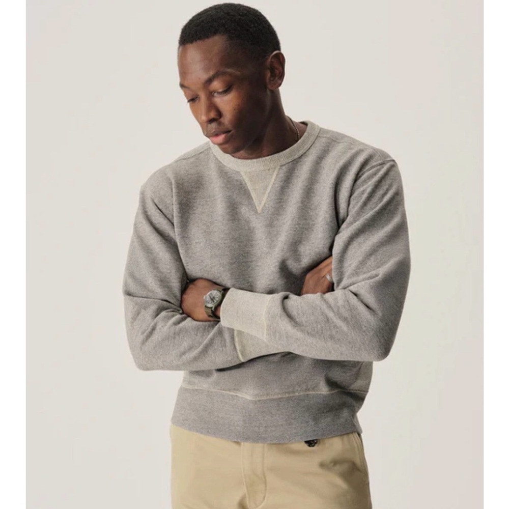 Buck Mason Heather Gray Crewneck Sweatshirt